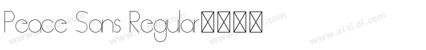 Peace Sans Regular字体转换